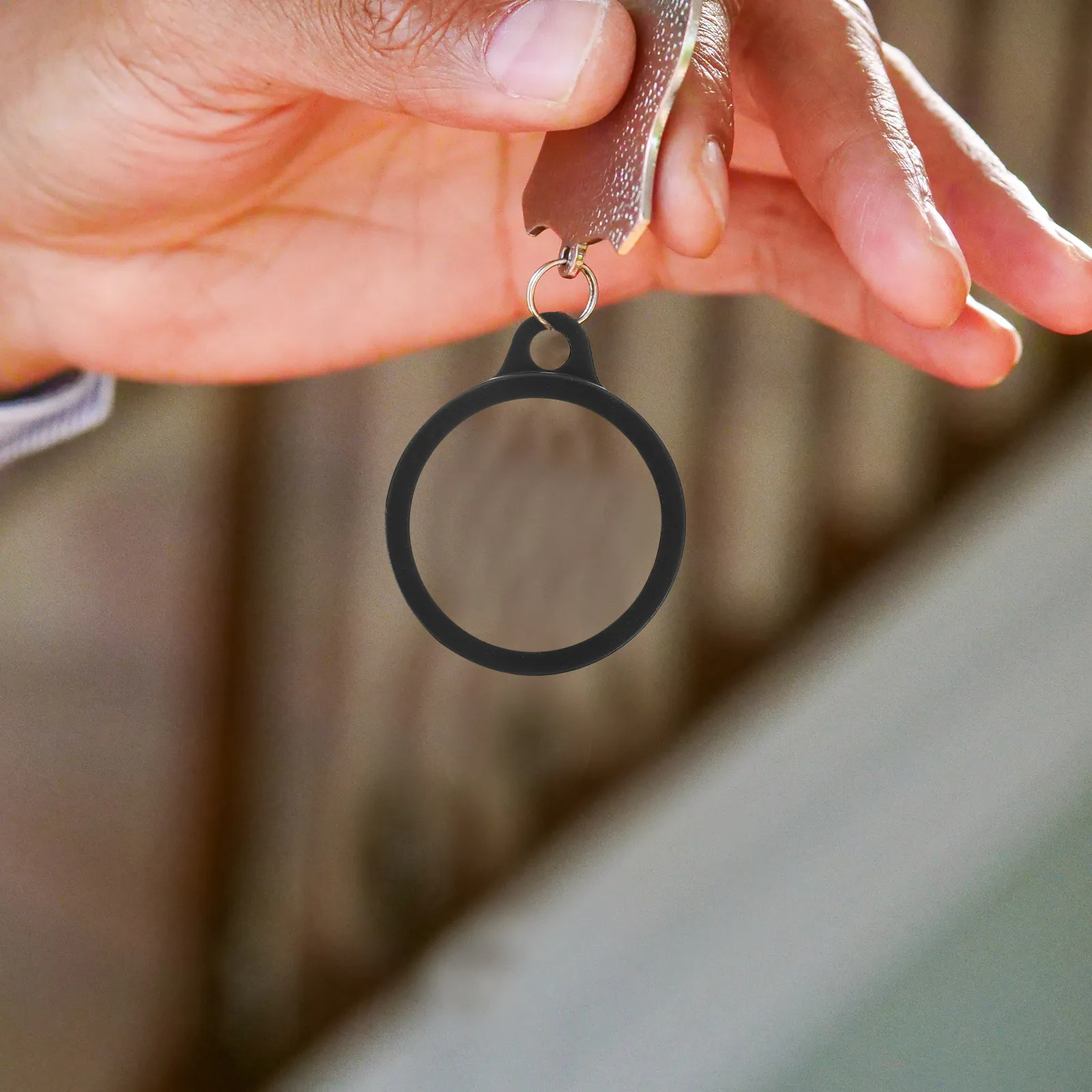 

20pcs Black Silicone Hanging Rings 16MM 20MM Lanyard Belongings Gadgets Anti-lost Portable Decorative Chains Straps