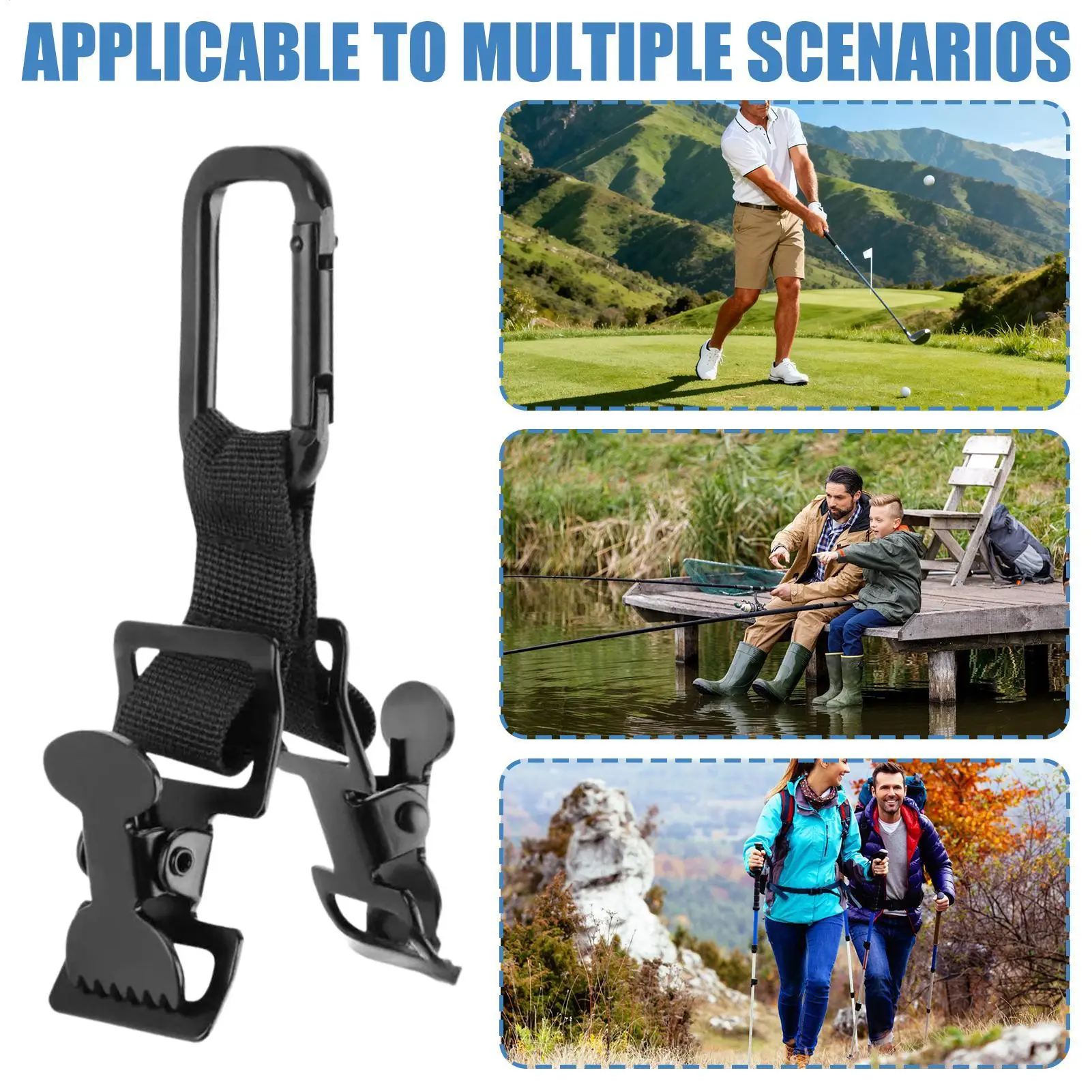 Golf-Handschuhclip, Robuster Bissfester Ausrüstungshalter, Tragbarer Sicherheitsclip für Radfahren, Fitness, Arbeit, Bau, Mechanik, Techniker – Detail 5