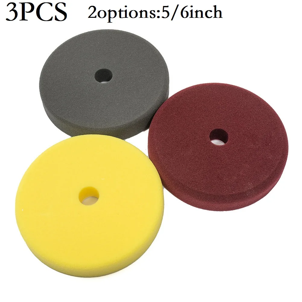 Car Waxing Disc Buffing Pad Polishing Pad Kit Washable 125mm/150mm 5/6 Inch Grinding Polished Restore Reusable