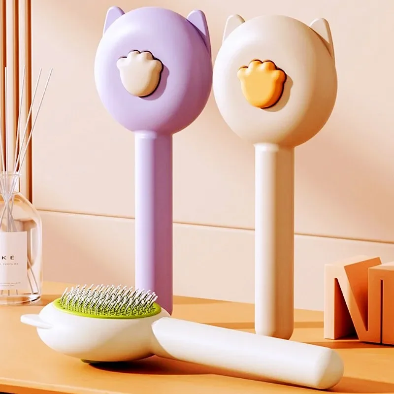 

Dog Brush Pet Hair Remover Comb Self Cleaning Dogs Comb Massage Cat Brush Dog Grooming One-click Automatic Combs Pet Supplies