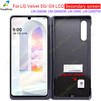 For LG Velvet G910 G900 G900N 5G LCD Dual Screen Secondary screen With Frame magnetic adapter For LG G9 ThinQ Dual screen
