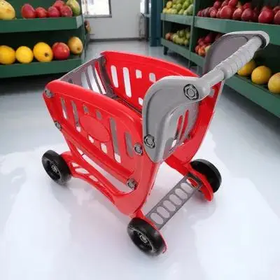 

Simulation Shopping Trolley Portable Lightweight Early Learning Role-Playing Educational Pretend Play for Children