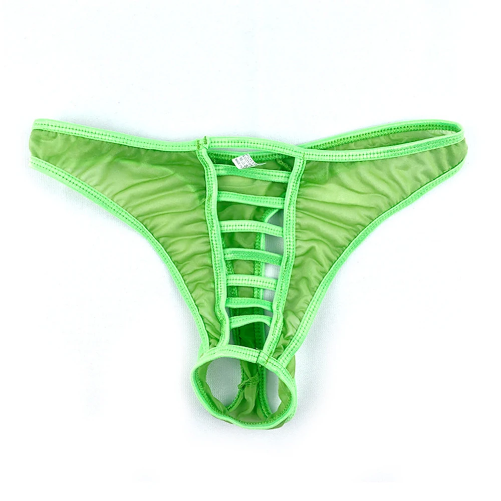 

Fashion New 2021 Underwear Briefs Men's Panties Comfortable Solid Color Elasticated Waist G-string Open Crotch Sexy