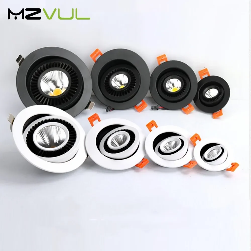 Spot Led Downlight 360 Degree Adjustable Ceiling Lamps 12W  7W LED Spot light  For Bedroom Living Room LED Spotlight lighting
