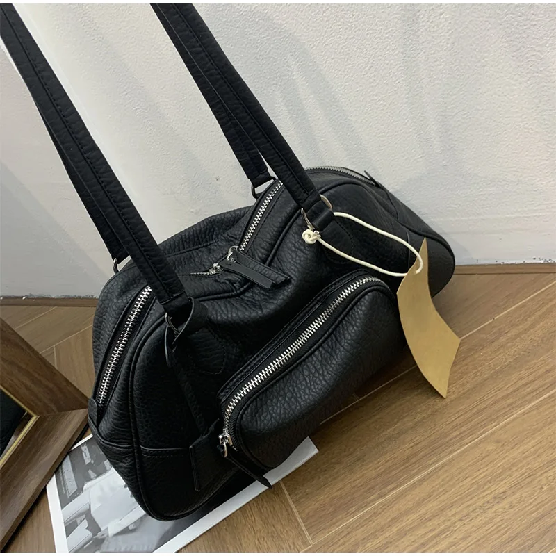 Blue Bow Multi-pocket Bag Brand Designer Luxury High Quality Girls Crossbody Bag Handbag Stylish Soft Leather Underarm Bag