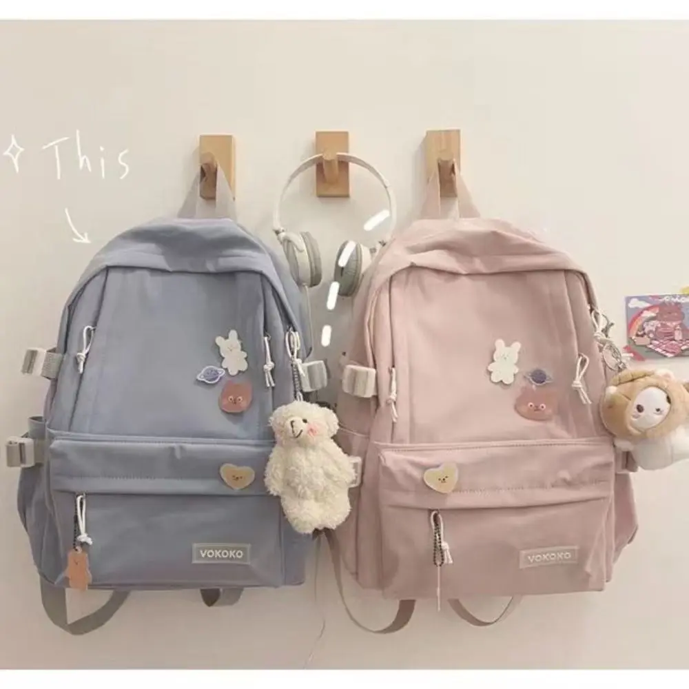 

Новый холщовый Школьный рюкзак, прочный портативный школьный рюкзак с регулируемым ремешком, Вместительная дорожная сумка