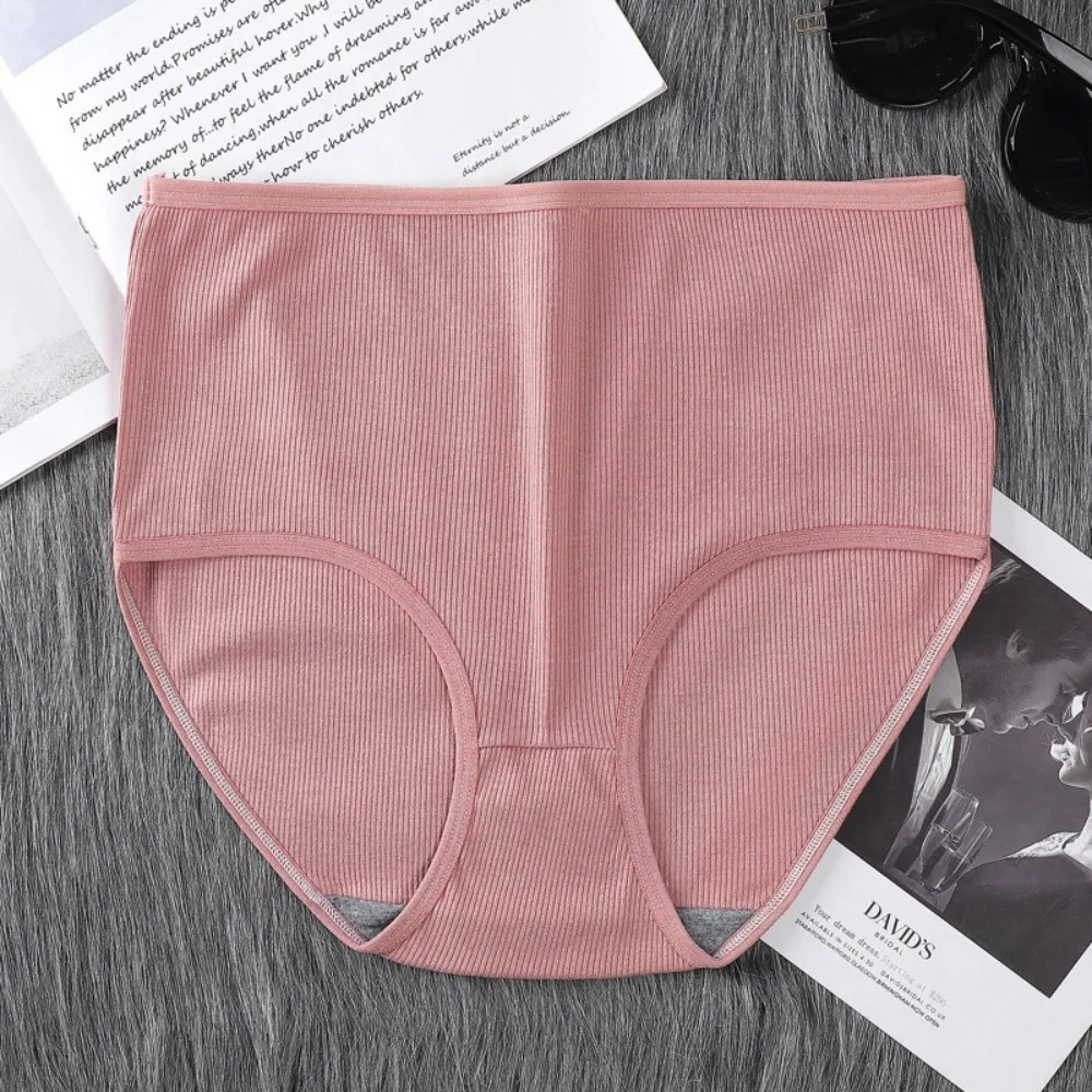 8Pcs High Waist Women Panties Set Underwear Random Color Large Briefs 8PCS Elastic Big Size Underpants Middle Aged