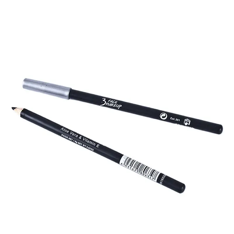 1pc preto/café delineador à prova ddual água dupla finalidade sobrancelha lápis delineador, portátil de longa duração maquiagem sobrancelha caneta cosméticos