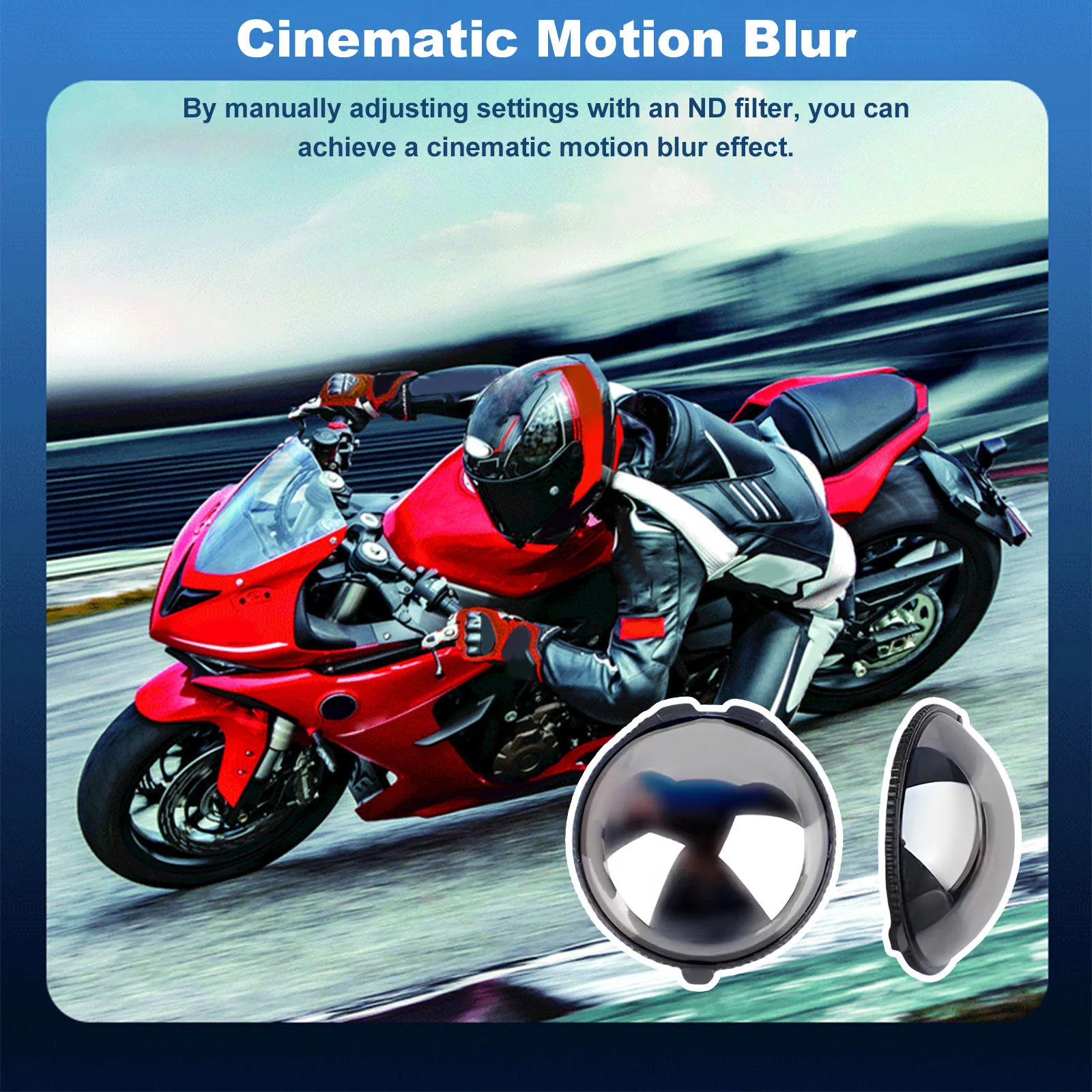 

2pcs ND Filters Cinematic Motion Blur Tempered Glass Filter Light Reduction Screw On Action Camera Accessories for Insta360 X5