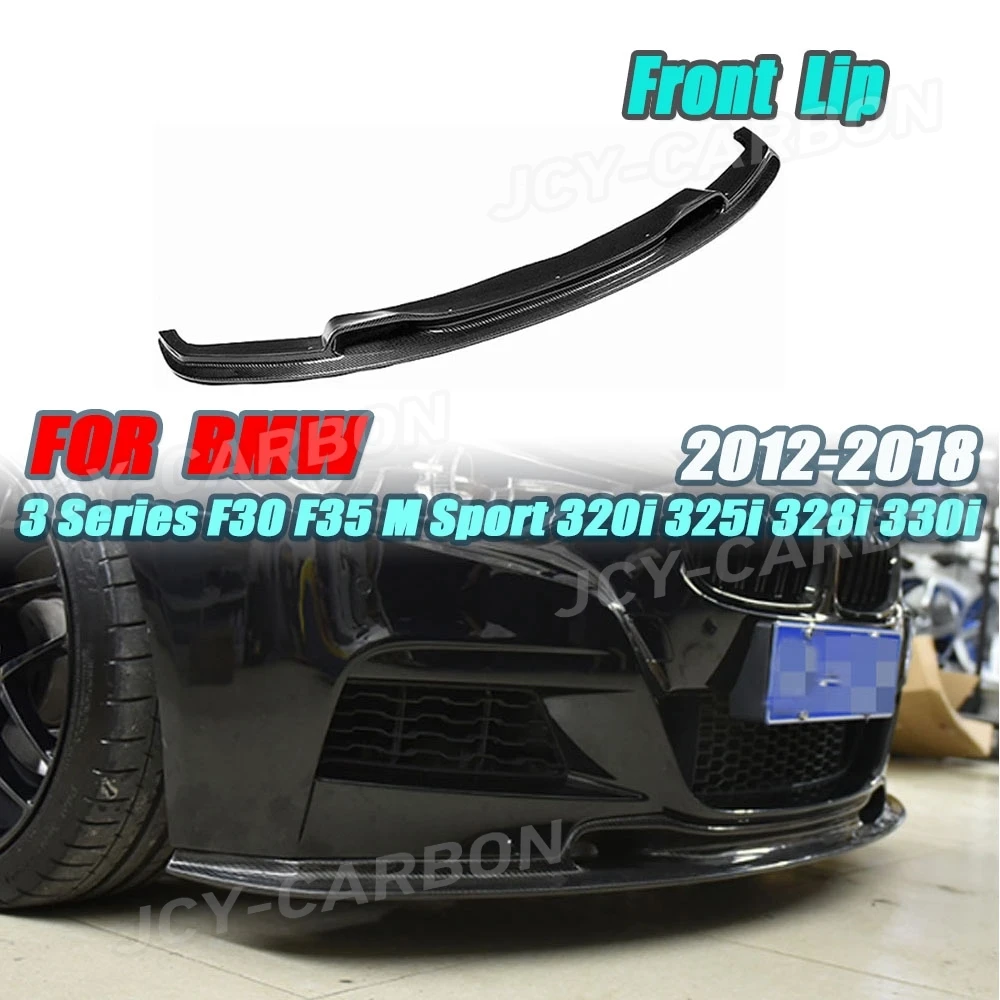 

JCYECF Carbon Fiber For BMW 3 Series F30 F35 M Sport 320i 325i 328i 330i 2012-2018 Front Bumper Lip Car Accessories