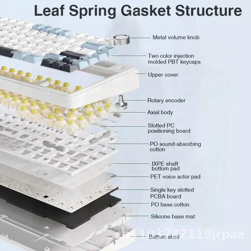 

AULA Tarantula F75 Wireless Mechanical Gaming Keyboard Three-Mode Customized Full Key Hot Swap Gasket Structure 2.4