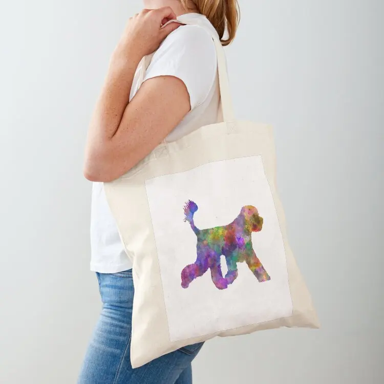 

Portuguese Water Dog in watercolor Tote Bag Woman shopper bag eco bag folding Reusable bags custom canvas