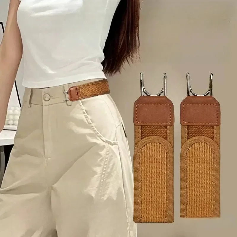 1~4PCS Adjustable Buckleless Belt for Men Hook Elastic Waist Buckle Free Waist Belt Tactical Casual No Buckle Invisible Belts
