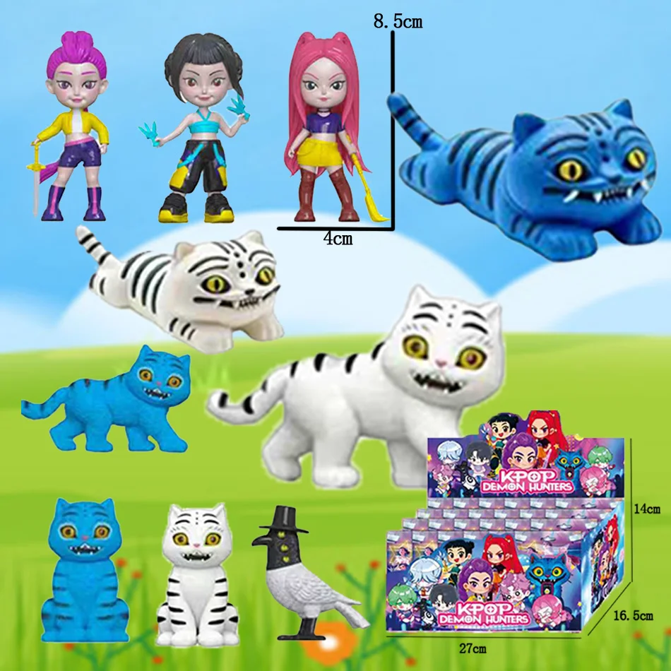 أنيمي Kpop شيطان الصيادين عمل الشكل مجموعة صندوق أعمى رومي ميرا زوي النمر لعبة مكتب الديكور التماثيل حلية للأطفال هدايا