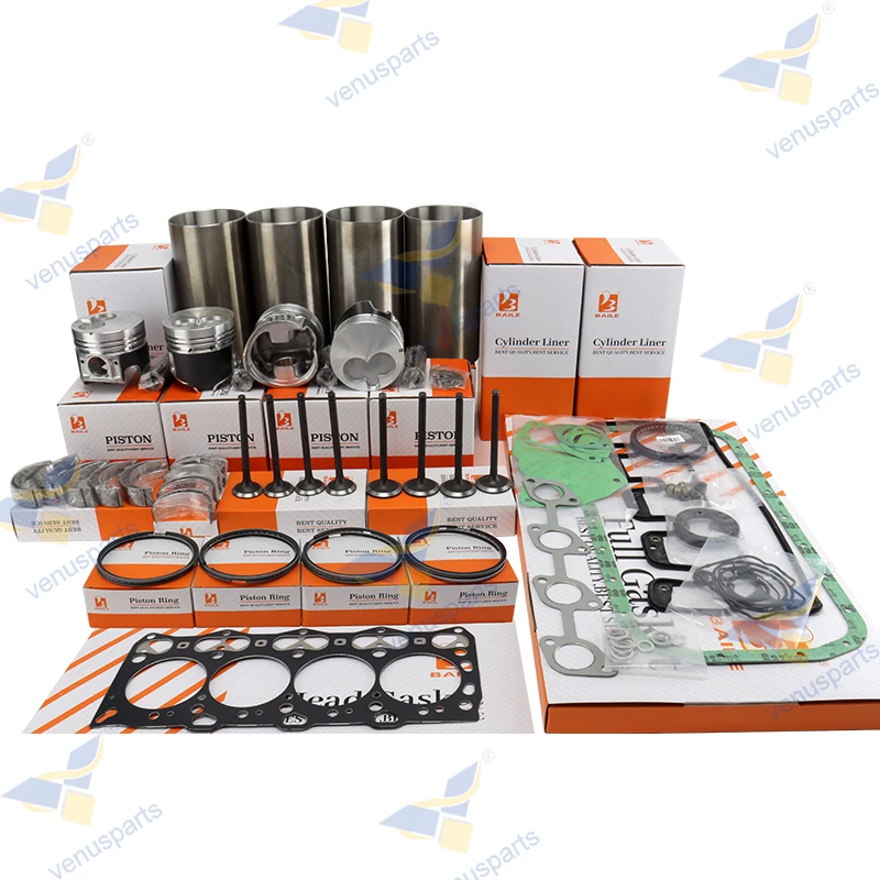 

For Isuzu 4LE1 Engine Overhaul Rebuild Kit Piston And Piston Rings Cylinder Liner Full Gasket Set 8-97257-876-0 85*2+1.75+4 mm