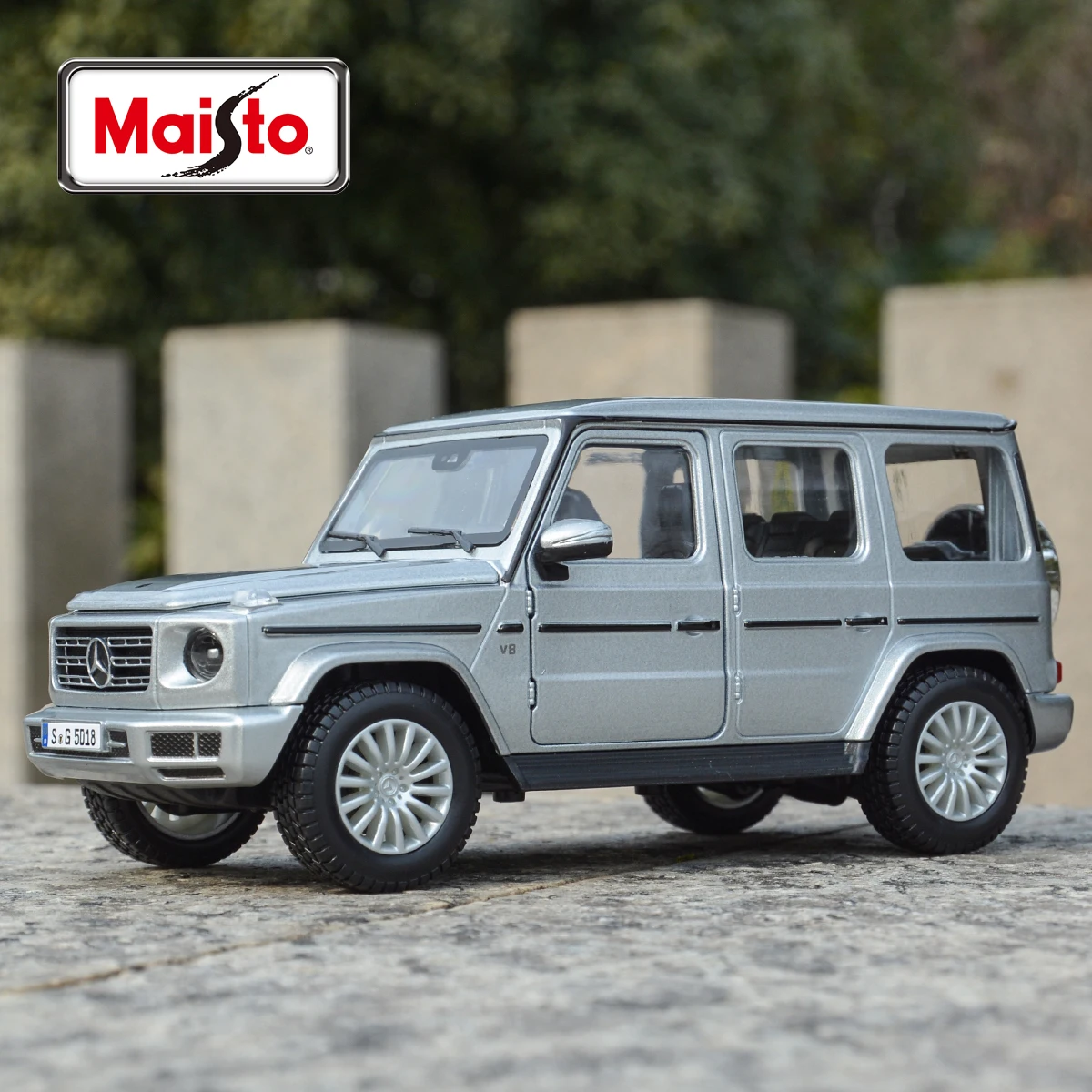 Maisto 1:24 mercedes-benz 2019 clase G G500, negro mate, vehículos fundidos a presión estáticos, modelos coleccionables, coches de juguete