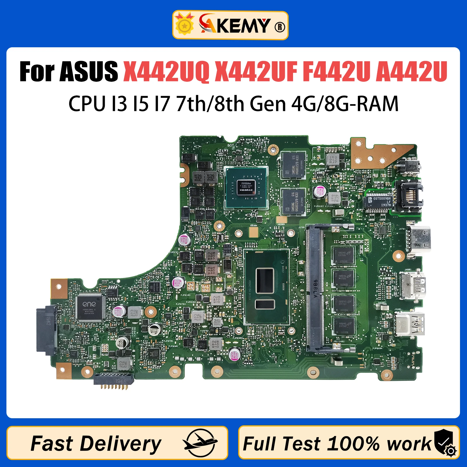 

X442UQ Материнская плата ASUS X442UF F442U A442U X442U A480U R419U X442UN X442UQR X442URR X442UR X442UF CPU I3 I5 I7 7th/8th 4G/8G