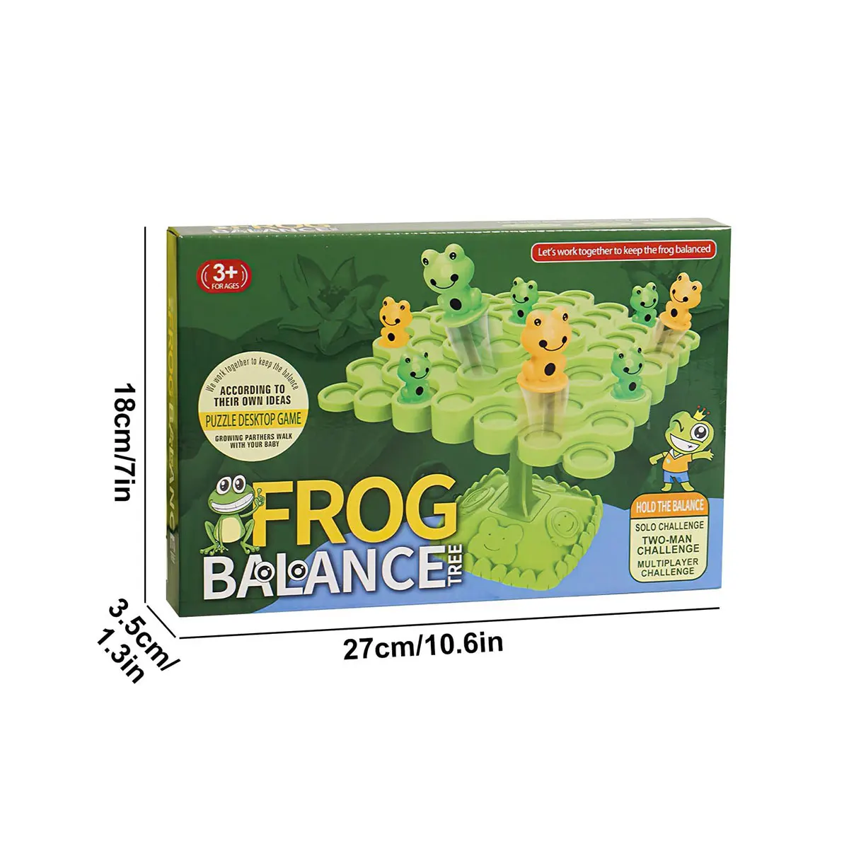 Permainan Keseimbangan untuk Anak-Anak, Permainan Menumpuk Kodok di Pohon Keseimbangan, Permainan Interaktif Orang Tua-Anak, Montessori Keluarga