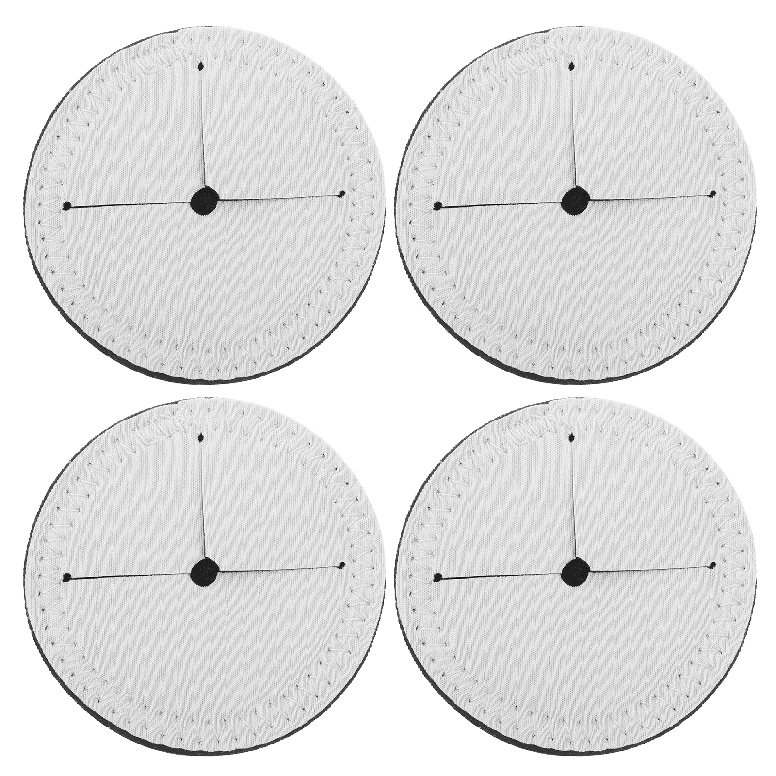 

4pcs 4 White Diving Material Heat Transfer Coasters High Foot Cups Non Slip Round Base Mats Sublimation DIY Practical