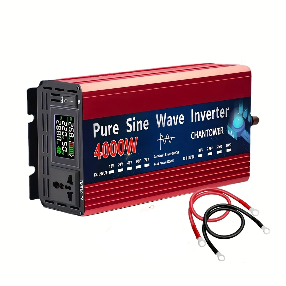 4000W 5000W Inverter 12V 110V 2200W Pure Sine Wave Inverter DC 12V To AC 110 Portable Power Voltage Converter Solar Car Inverter