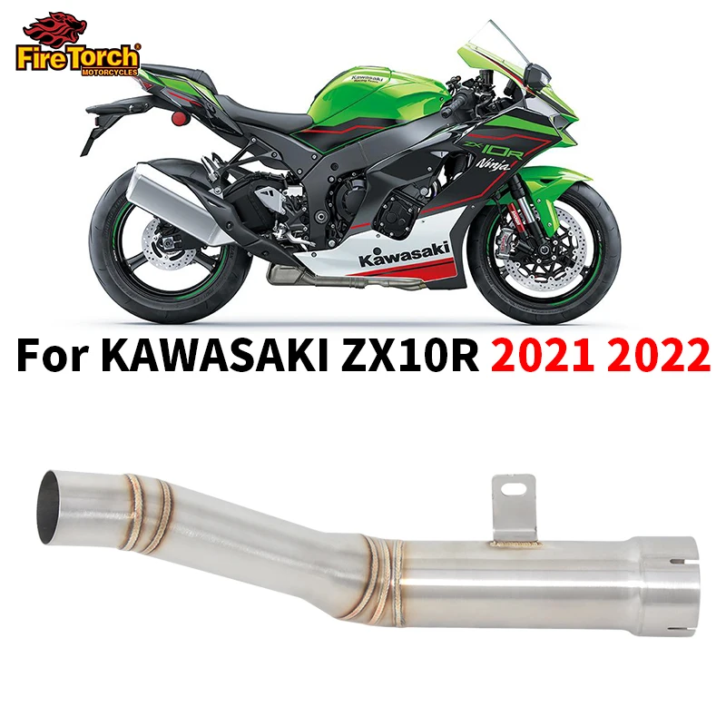 

Slip for Kawasaki Ninja Zx-10R Zx10R Zx 10R 2021 - 2024 Motorcycle Exhaust Mid Link Pipe Escape Moto Connect Original Muffler