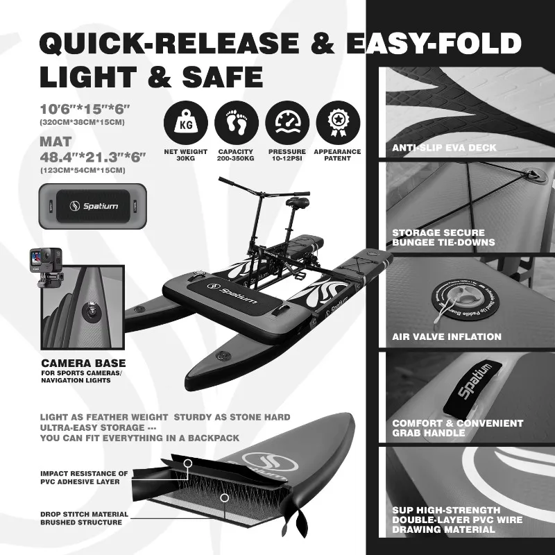 High Quality Inflatable Water Bike From Chinese Factories Are Easy To Assemble And Suitable For Sports, Fitness, Leisure