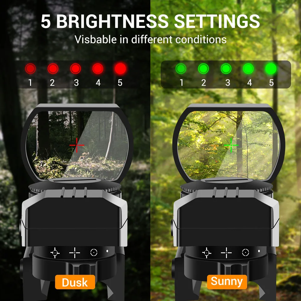 Tactical Riflescope for Hunting Optics, Vermelho, Verde, Ponto Projetado, Sight Reflex, 4 Âmbito Retículo, Colimador Sight, 11mm, 20mm Rail