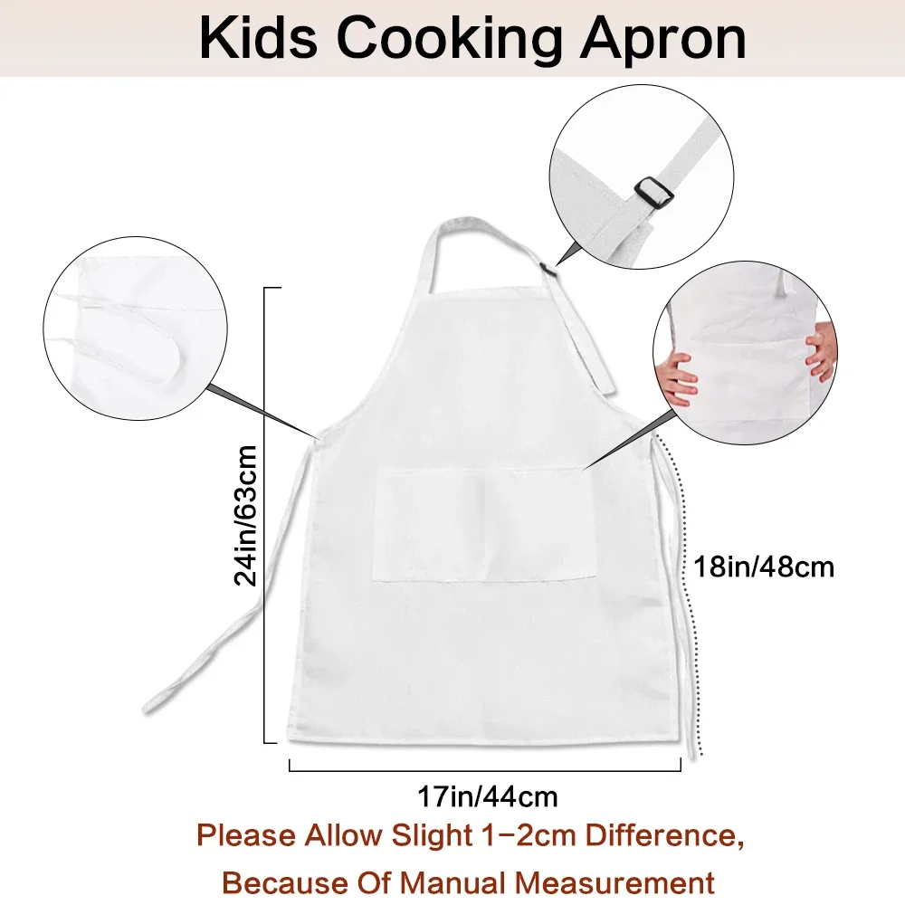 Cookie Baking Crew Print Christmas Children's Apron Xmas Kids Baking Apron Christmas White Bakers Apron Mini Chef Gift for Child