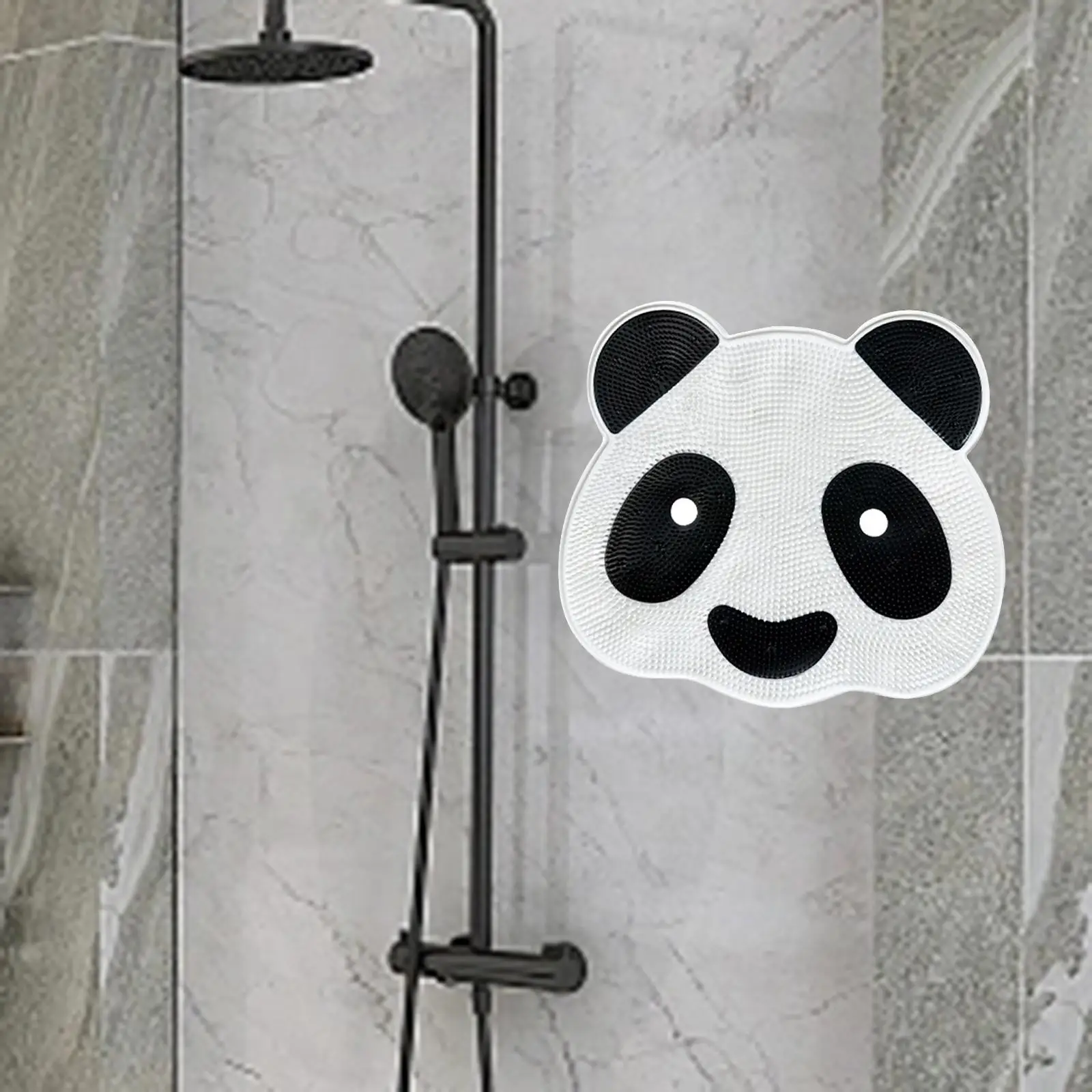 Back Scrubber for Shower with Suction Cups Sturdy Wall Mounted Back Scrubber Bath Massage Pad Nonslip Foot Cleaner Panda Shape