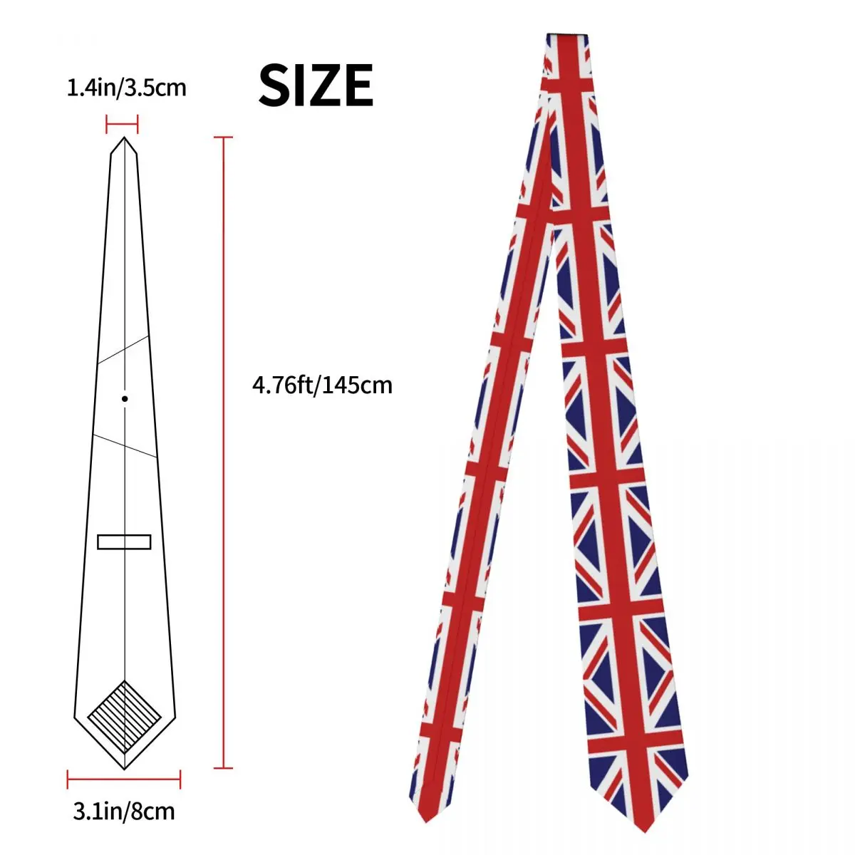 British Flag Union Jack Neckties Men 8 cm UK Flag Great Britain United Kingdom Neck Tie for Men Daily Wear Cravat Wedding Gift