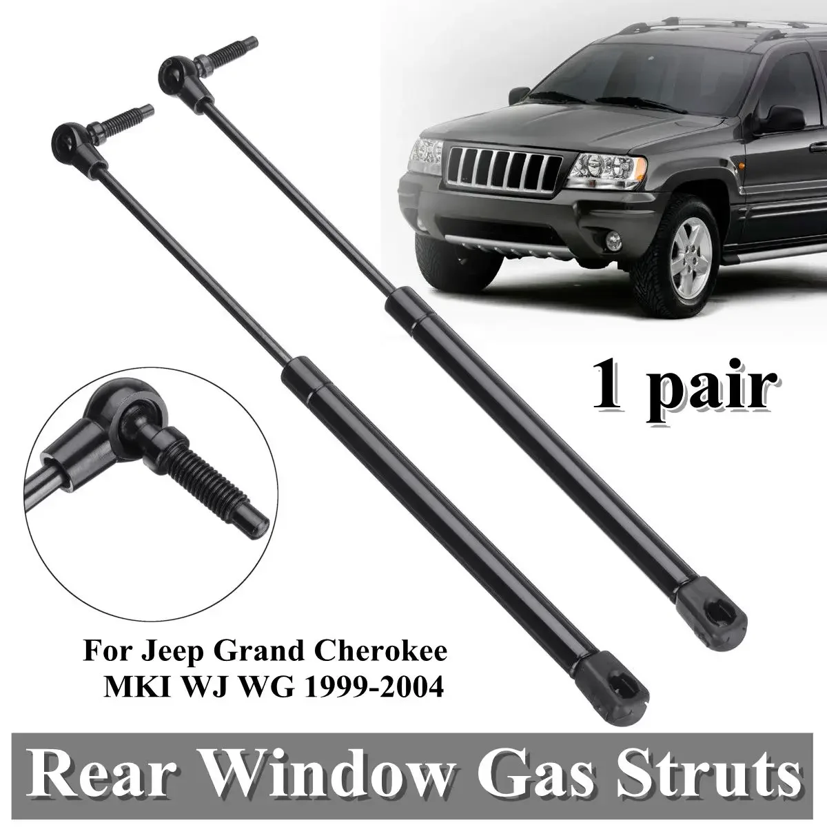 Rear Window Boot Gas Support Struts 2pcs For Jeep Grand Cherokee MKI WJ WG 1999-2004 55136761AA 55136965AA