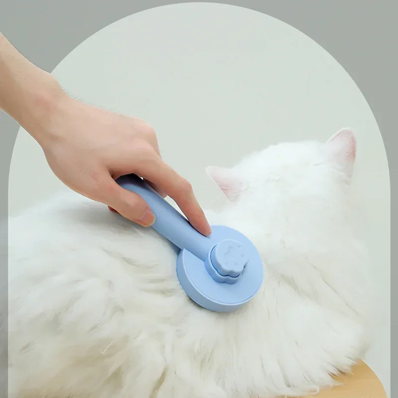 Cepillo para gatos de pelo largo y corto, accesorio de autolimpieza, cepillo rebanador para mascotas, cepillos de masaje, peine de aseo para perros