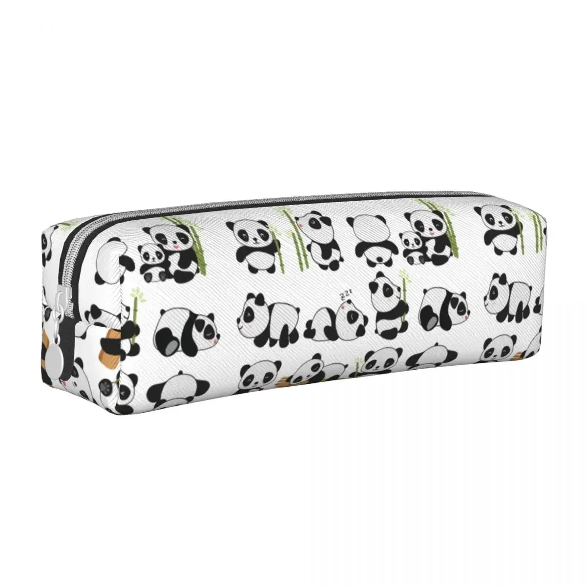 Cute Panda Pencil Case Bamboo Animal Large  Bag Boy Girl Zipper  School  Cases Design Stationery Organizer