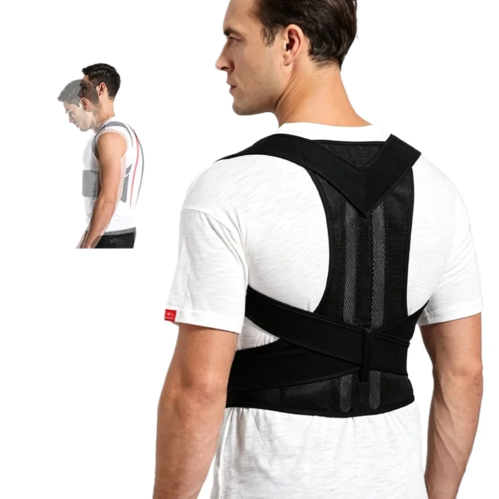 Adjustable Back Posture Corrector Brace Shoulder Support Belt Spine Stabilizer Neck Stretcher Trainer for Posture Improvement