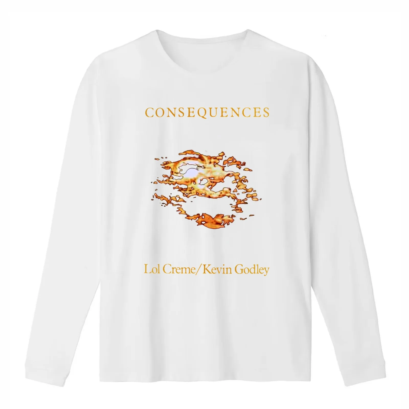 Godley & Creme - Consequences T-Shirt Summer Casual Cotton Tee Oversized Streetwear Tops Vintage Graphic Print 100% Cotton