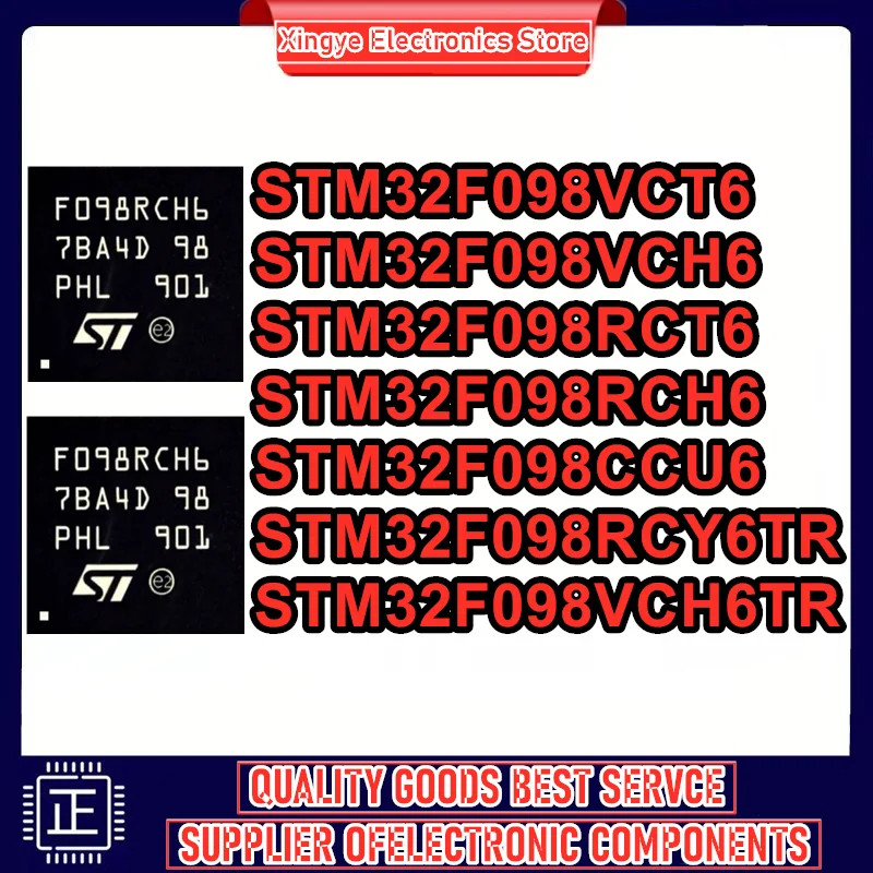 

STM32F098VCT6 STM32F098VCH6 STM32F098RCT6 STM32F098RCH6 STM32F098CCU6 STM32F098RCY6TR STM32F098VCH6TR Микросхема 100% новая, оригинальная