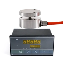 Mini Load Cell Sensor with Indicator Display,Bellows Type Load Cell Test Compression Force Weight Pressure for Scale Automate