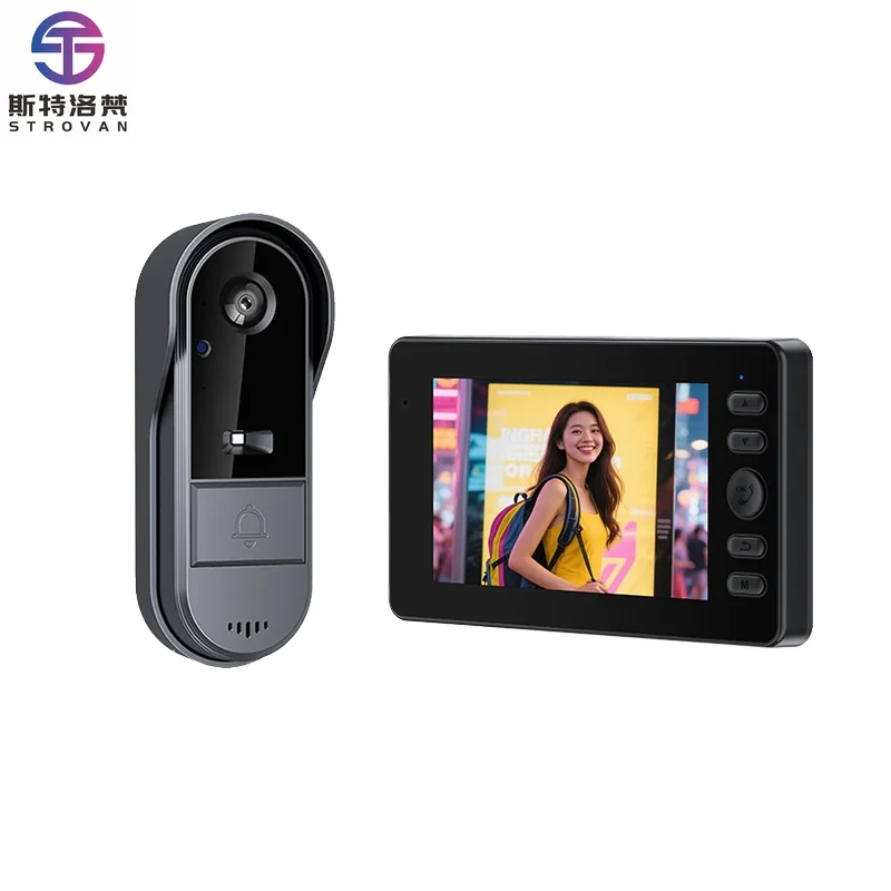 

STLF M15C Wireless Video Door Phone IP65 Waterproof OLED 480P Ultra-Clear Night Vision Wide-Angle Display Active Wake-Up