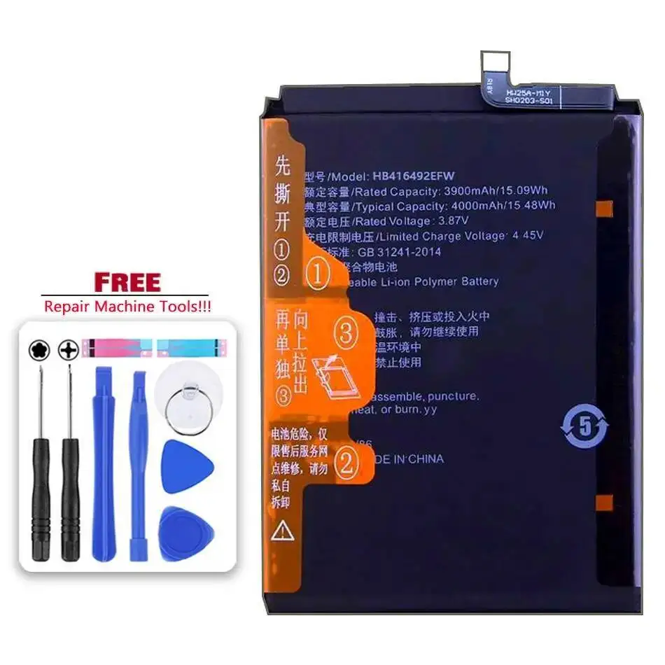

Mobile Phone Battery Long-Lasting Performance For Huawei Honor X8 2022 X30i Tfy-AN00 Tfy-AL40 Tfy-TN00 4000Mah HB416492EFW Safe