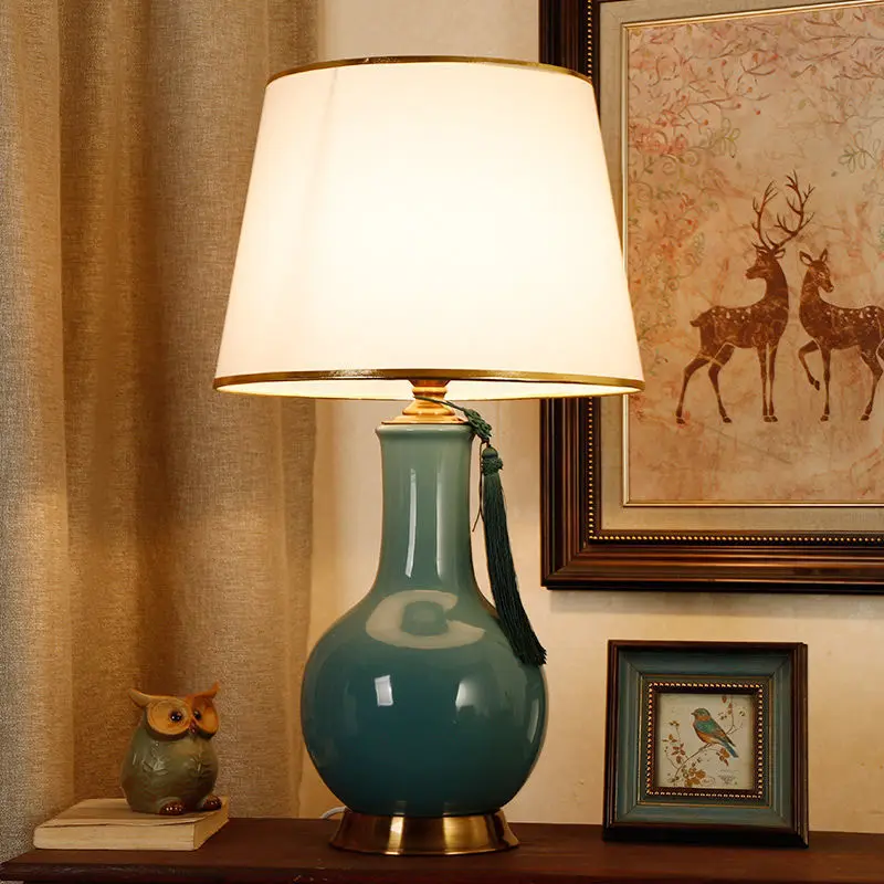 Modern Ceramic Table Lamp Light Emitting Diode Creative Simple Bedside Table Lamp