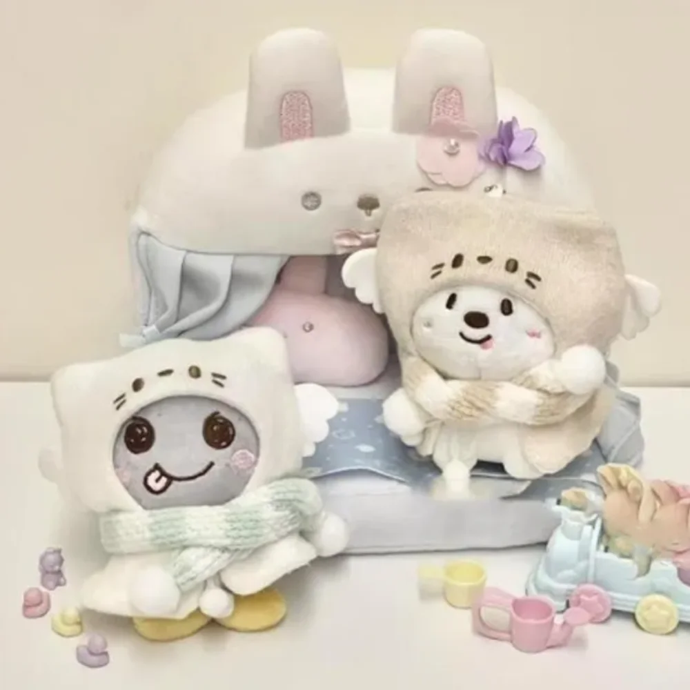 Nenhum atributos roupas gatinho manto 10cm roupas de algodão cachecol terno roupas roupa dos desenhos animados adorável vestir-se conjunto presente das crianças