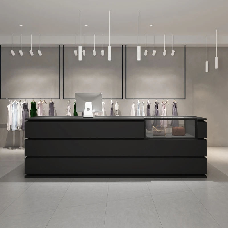 Counter Reception Desks Stylish Black Luxury Front Reception Office Counter Desks Design Modern Mostrador Negocio Bar Furniture