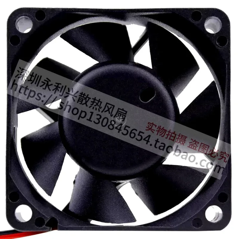 12V 0.50A 6CM High Airflow Server Cooling Fan, Quiet Operation Durable Brushless Fan for Computer Case, Industrial Equipment, El