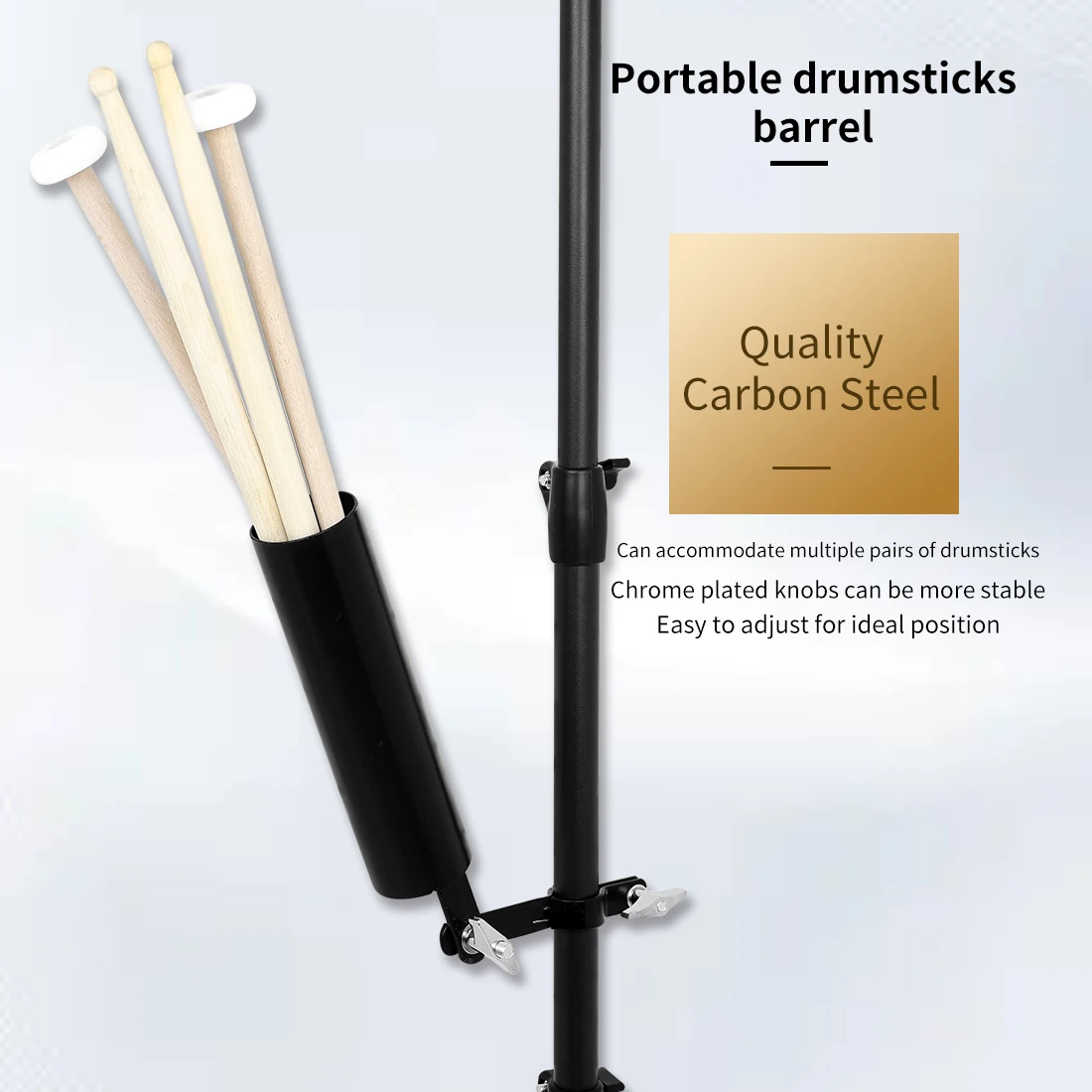IRIN Drum Barrel Carbon Steel Strip Support Drum Barrel Storage Barrel Suitable Carrying Band Percussion Instrument Parts