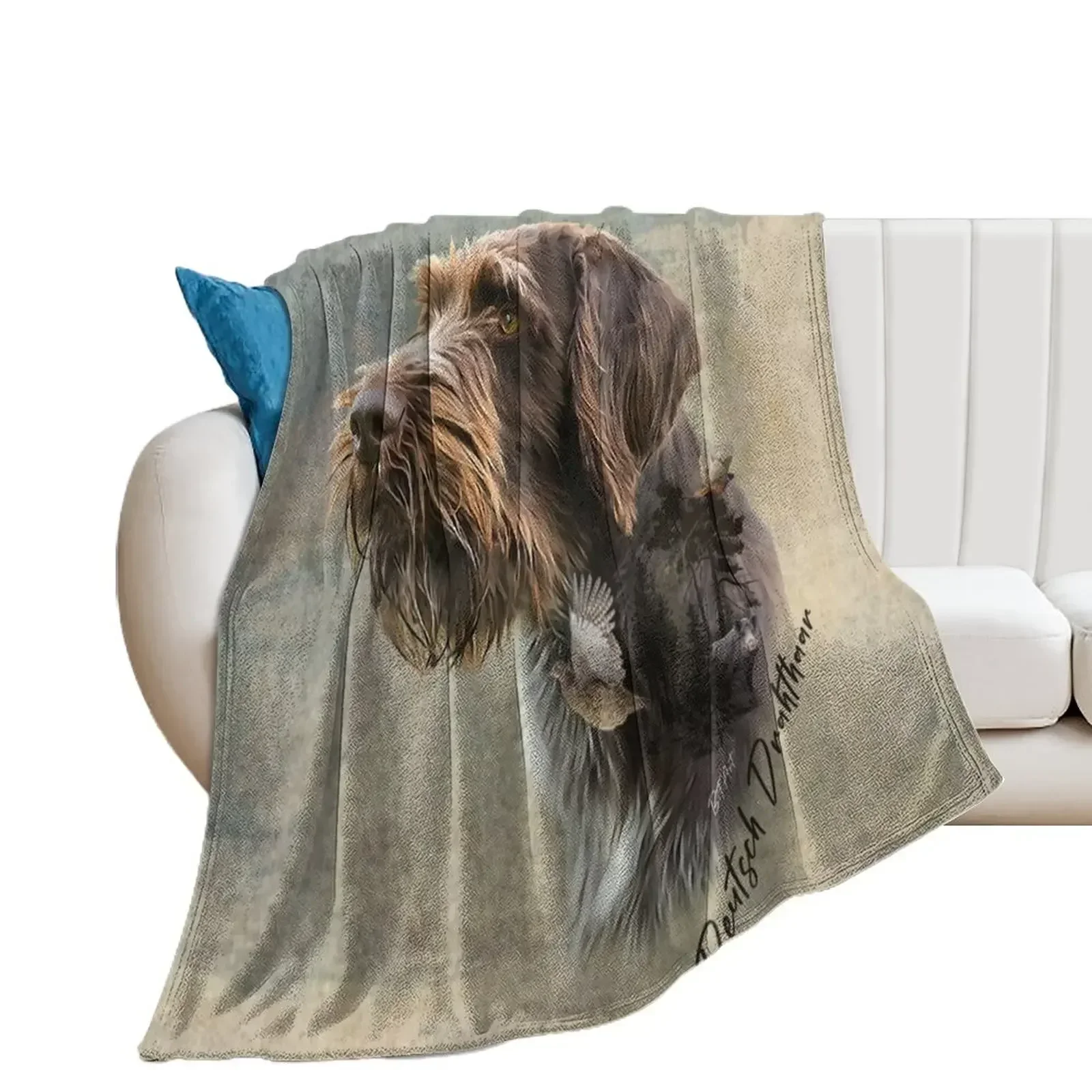 

Wirehaired Pointing Griffon Throw Blanket Single Soft Designers Blankets