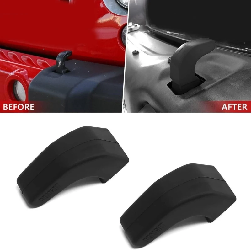H3CE Quick Release Tow Hook Cover Protects Front Bumper for 2007-2023 JK JT Model
