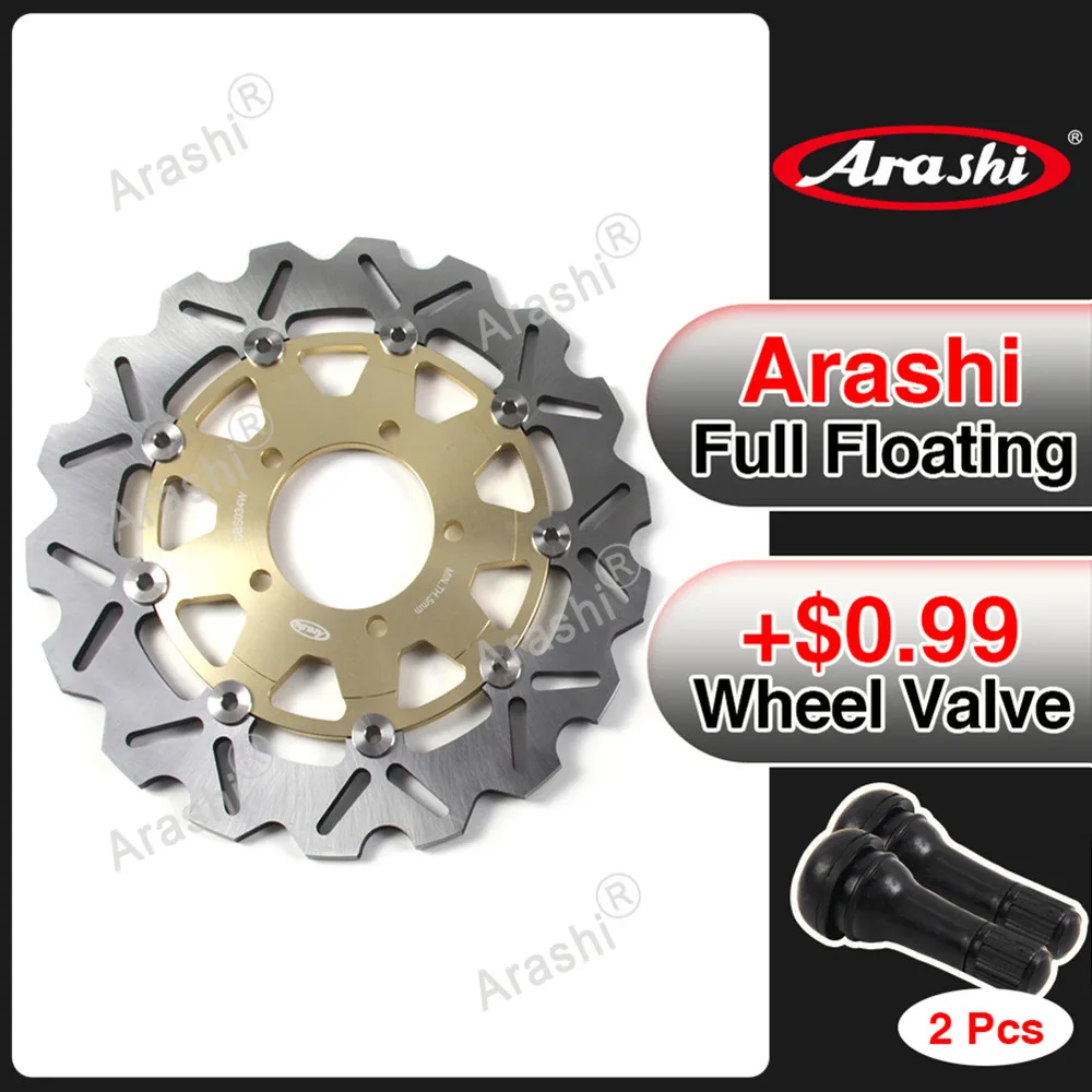 

Arashi 1PCS 300mm Motorcycle CNC Floating Front Brake Disk Disc Rotors For KAWASAKI Z 750 750R ABS/NINJA 1000 ZX1000 ABS/ SX1000