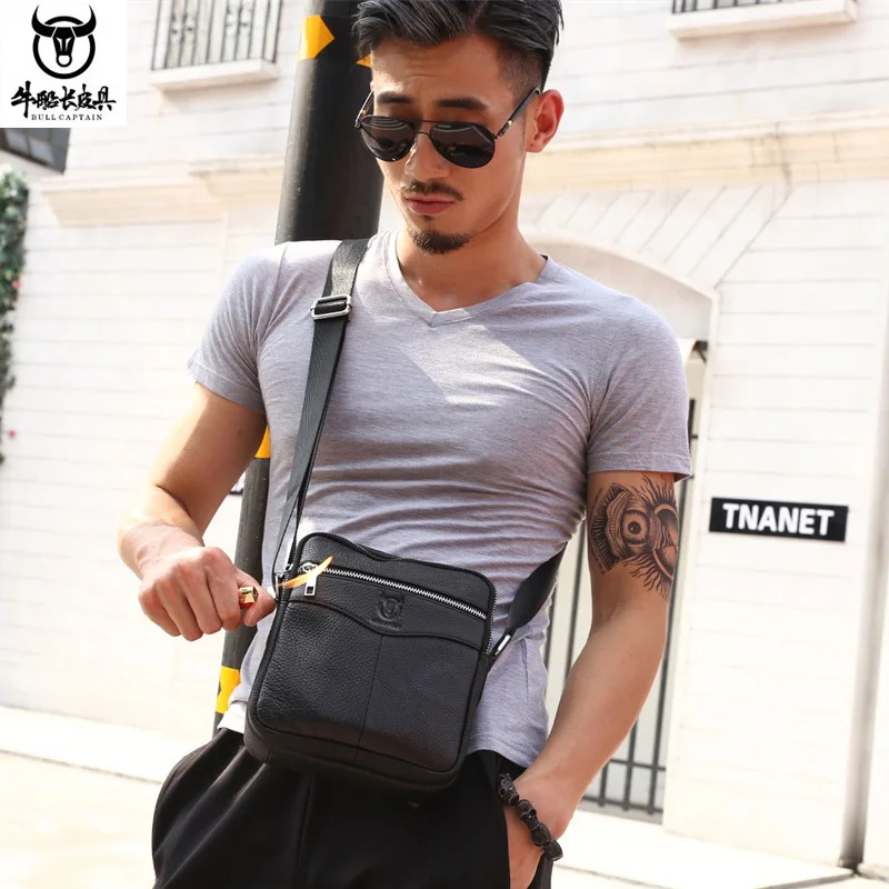 

Мужская кожаная сумка на одно плечо, кожаная деловая сумка для отдыха, вертикальная студенческая мини-сумка для кассира с диагональным пролетом