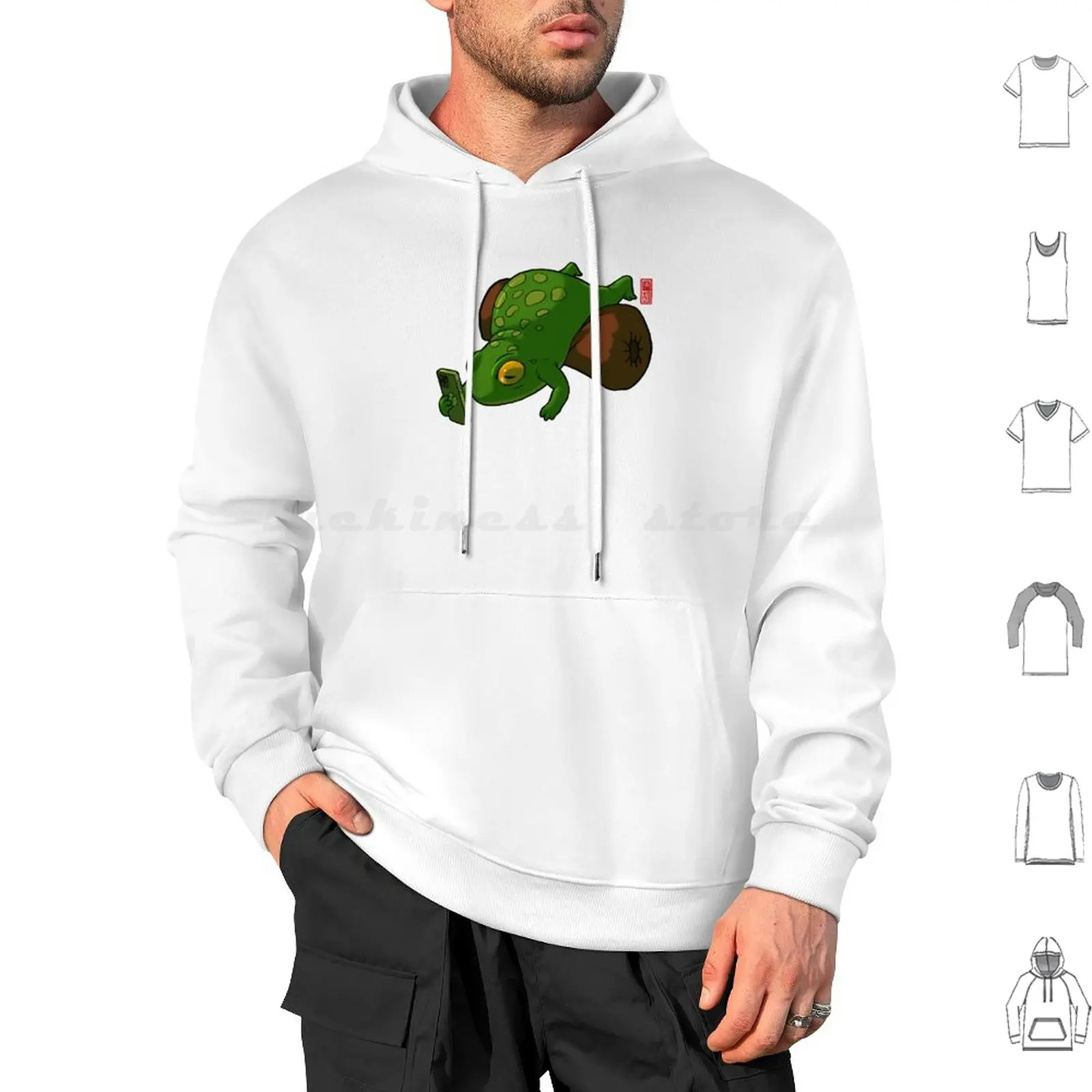 Lazy Chill Frog Mood Hoodies Long Sleeve Chilling Relaxed Frog Frog Lover Cute Late Night Mood Round Funny Froggy Phrog