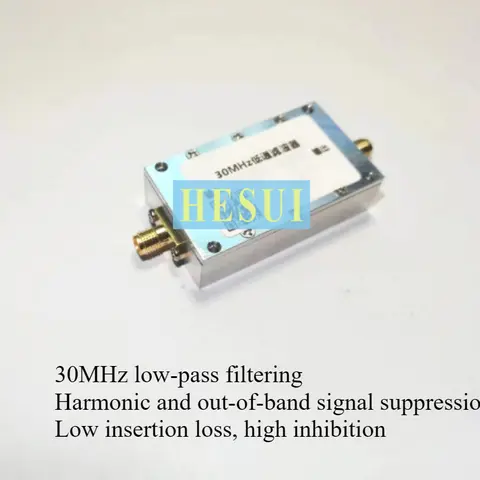 30MHz RF IF LPF 필터 모듈 30MHz 모듈 저역 통과 필터 구형파용 고조파 필터 TurnInto 사인파 신호 필터 모듈